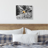 Tiger Flüchtige Blick-a-Boo-Leinwand 10x8 Leinwanddruck (Insitu (Schlafzimmer))