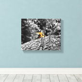 Tiger Flüchtige Blick-a-Boo-Leinwand 10x8 Leinwanddruck (Insitu (Holzboden))