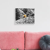 Tiger Flüchtige Blick-a-Boo-Leinwand 10x8 Leinwanddruck (Insitu (Wohnzimmer))