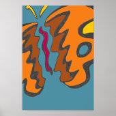 Tiger Flutterfly 13 x 19 Poster (Vorne)