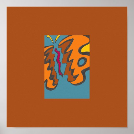 Tiger Flutterfly Mini Print 12x12 Poster (Vorne)
