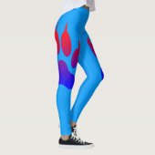 Tiger Foot Print Blue Leggings (Rechts)