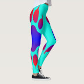 Tiger Foot Print Türkis Leggings (Rechts)