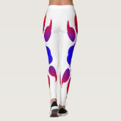 Tiger Foot Print White Leggings (Rückseite)