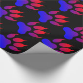 Tiger Foot Print Wrapping Paper Geschenkpapier (Ecke)