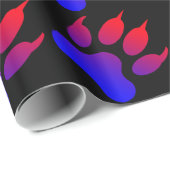 Tiger Foot Print Wrapping Paper Geschenkpapier (Rolleneckpunkt)