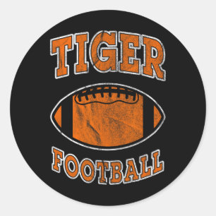 Tiger Football Vintage abgenutzt Runder Aufkleber
