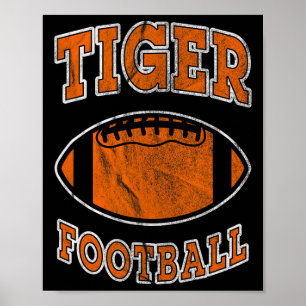 Tiger Football Vintage Distressed  Poster