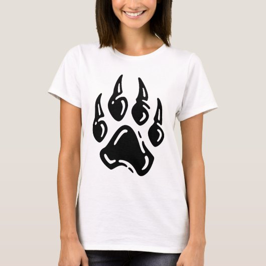 Tiger Footprint T-Shirt – Wildlife Graphic Tee (Vorderseite)