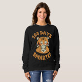 tiger for 100th day of school 100 days smarter sweatshirt (Vorne ganz)