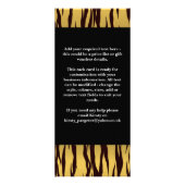 Tiger Fore Rack Card Werbekarte (Hinten)