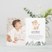 Tiger Foto Einladung zum Geburtstag (Stehend Vorderseite)