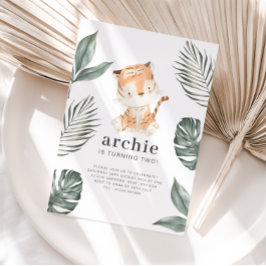 Tiger Foto Einladung zum Geburtstag