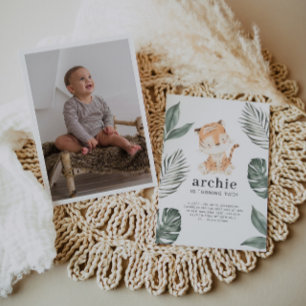 Tiger Foto Einladung zum Geburtstag