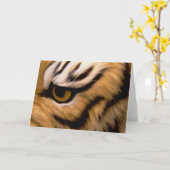 Tiger-Foto-Gruß-Karte Karte (Gelbe Blume)