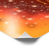 Tiger Foto Print in Galaxy Starry Night (Ecke)