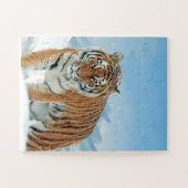 Tiger Foto Snow Mountains TierWinter Puzzle (Horizontal)
