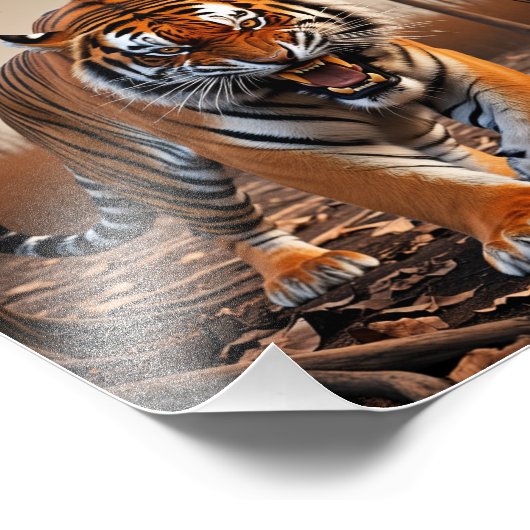 Tiger Fotodruck (Ecke)