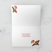 Tiger-Frack am roten Blumen-Mutter-Tag Karte (Innenseite)