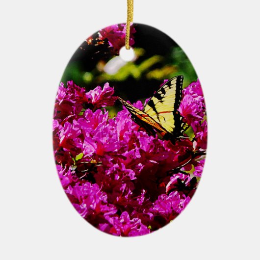 Tiger-Frack auf Azalea Keramikornament (Vorne)