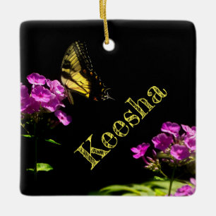 Tiger-Frack auf Phlox Keramikornament