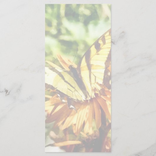 Tiger Frack auf Wildblume-Hochzeitmenü Menükarte (Rückseite)