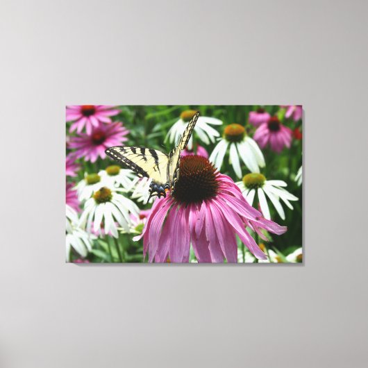 Tiger Frack Butterfly Blume Canvas Print Leinwanddruck (Vorderseite)