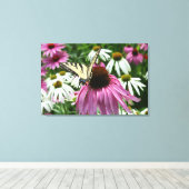 Tiger Frack Butterfly Blume Canvas Print Leinwanddruck (Insitu (Holzboden))