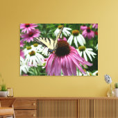 Tiger Frack Butterfly Blume Canvas Print Leinwanddruck (Insitu (Wohnzimmer))