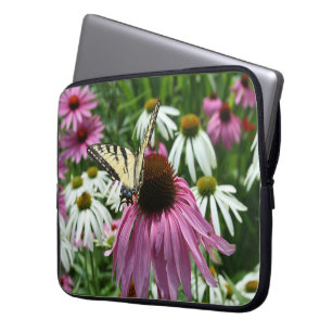 Tiger Frack Butterfly Blume Laptop Schlauch Laptopschutzhülle