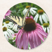 Tiger Frack Butterfly Blume Paper Untersetzer (Vorderseite)