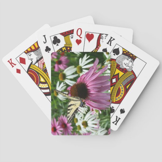 Tiger Frack Butterfly Blume Spielkarten (Rückseite)