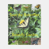 Tiger Frack Butterfly Garden Blanket Fleecedecke (Vorderseite)