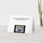 Tiger Frack Butterfly Geburtstagkarte Karte (Rückseite)