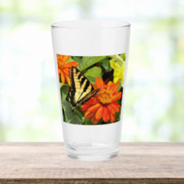 Tiger Frack Butterfly On Blume Foto Glas