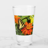 Tiger Frack Butterfly On Blume Foto Glas (Vorderseite)