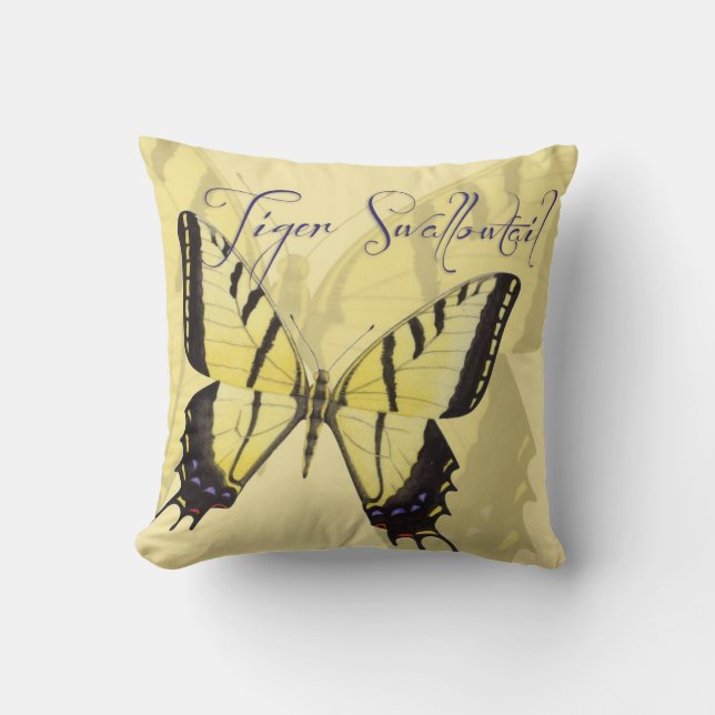 Tiger Frack Butterfly Pillow Kissen (Vorderseite)