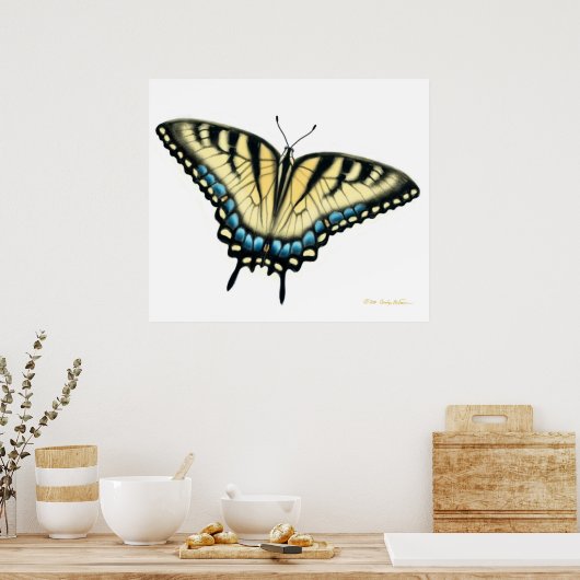 Tiger Frack Butterfly Print Poster (Küche)