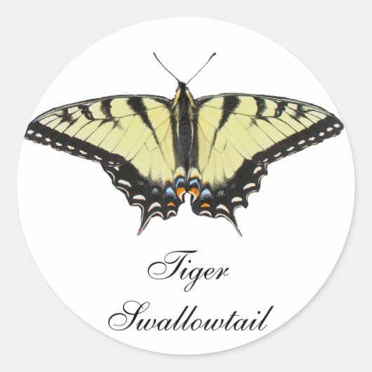 Tiger Frack Butterfly Runder Aufkleber (Vorderseite)