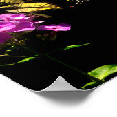 Tiger Frack Butterfly und Wild Phlox Poster (Ecke)