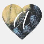 Tiger Frack Butterfly Wing Herz-Aufkleber (Vorderseite)