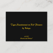 Tiger-Frack für Rote Blume ATC Visitenkarte (Rückseite)