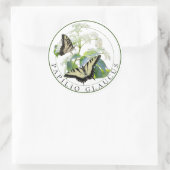 Tiger Frack Papilio Glaucus auf Elderberry Runder Aufkleber (Tasche)