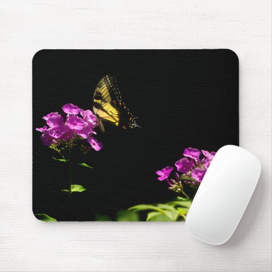 Tiger Frack Schmetterling auf Phlox im Sommer Mousepad (Mit Mouse)