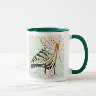 Tiger-Frack-Schmetterling auf Turks Höllenlilie Tasse