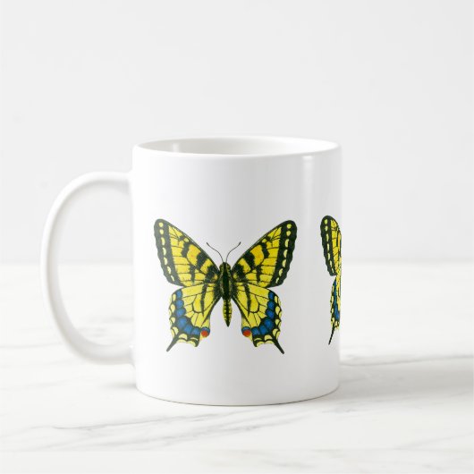 Tiger-Frack-Schmetterling Kaffeetasse (Links)