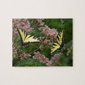 Tiger-Frack-Schmetterlinge auf Joe Pye Weed Puzzle (Horizontal)