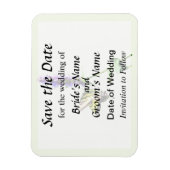 Tiger-Frack über Lila Salvia Magnet (Vertikal)