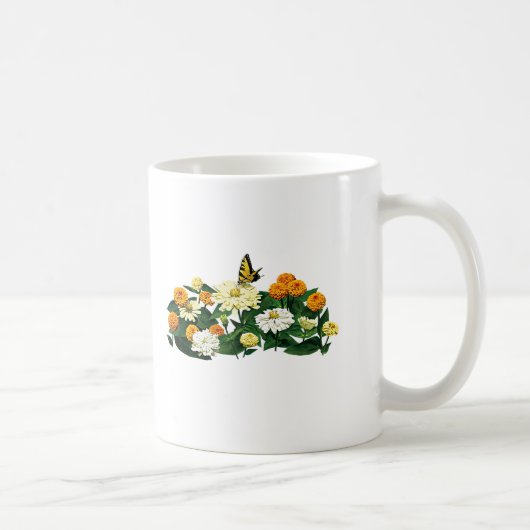Tiger-Frack über Zinnia Kaffeetasse (Rechts)