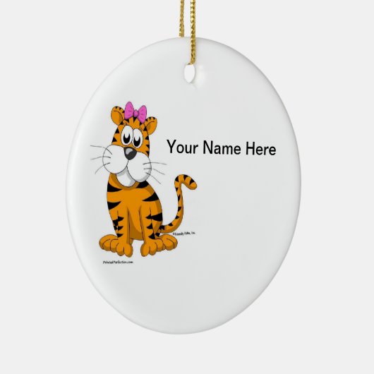 Tiger - Frauen Keramik Ornament (Rechts)